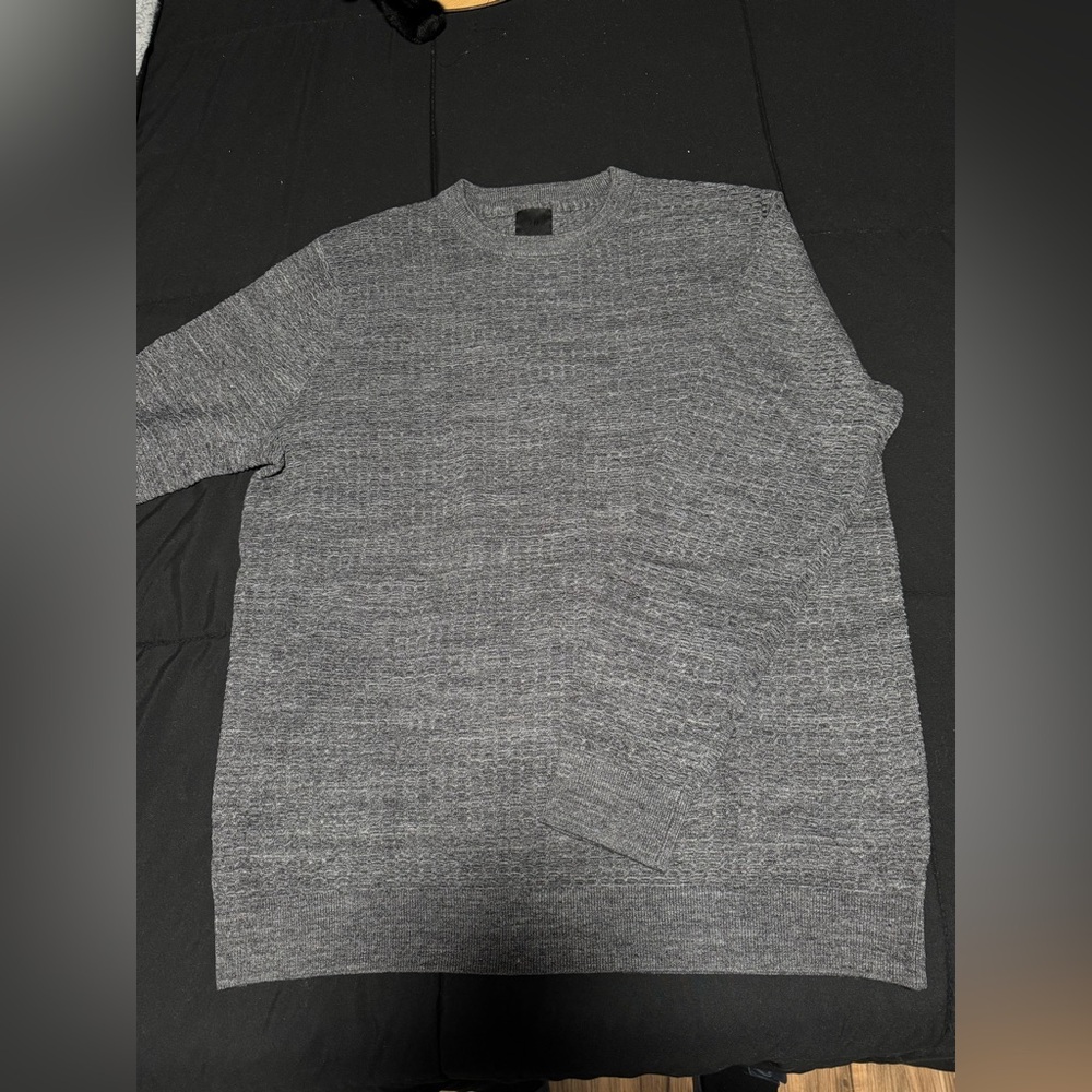 H&M Gray Textured Knit Sweater - Size XL